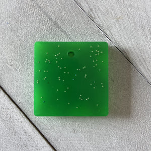 Custom Resin Pet Tag - Neon Green