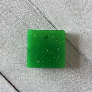 Custom Resin Pet Tag - Neon Green