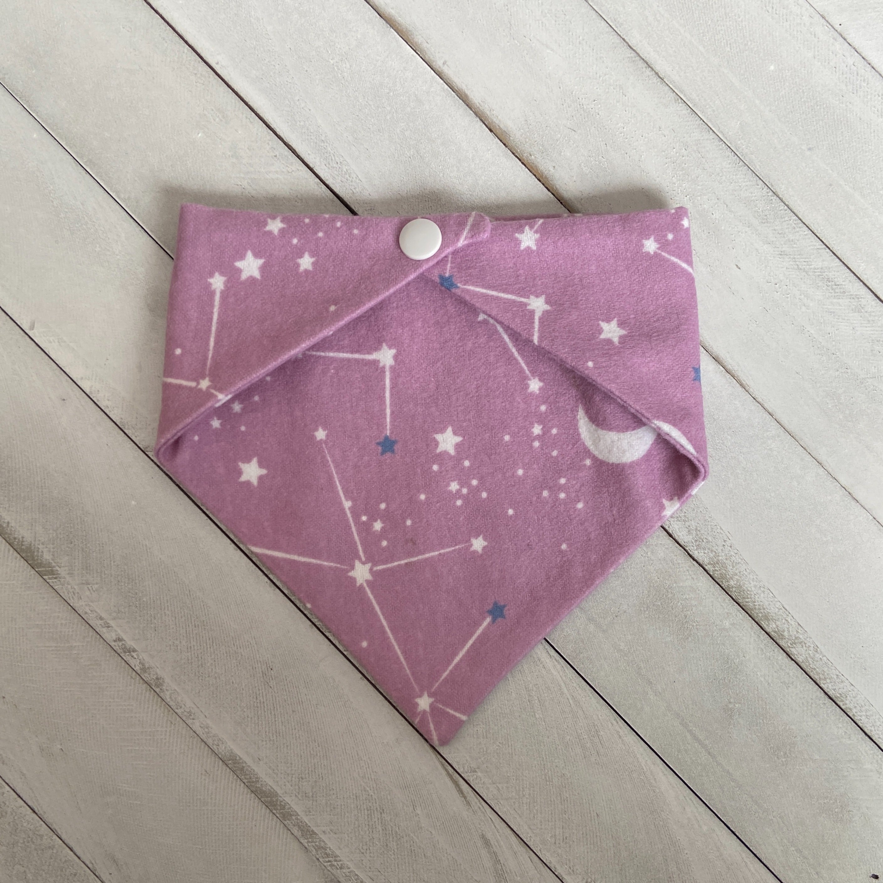 Pet Bandana - Constellations - Pink Flannel