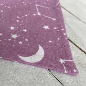 Pet Bandana - Constellations - Pink Flannel
