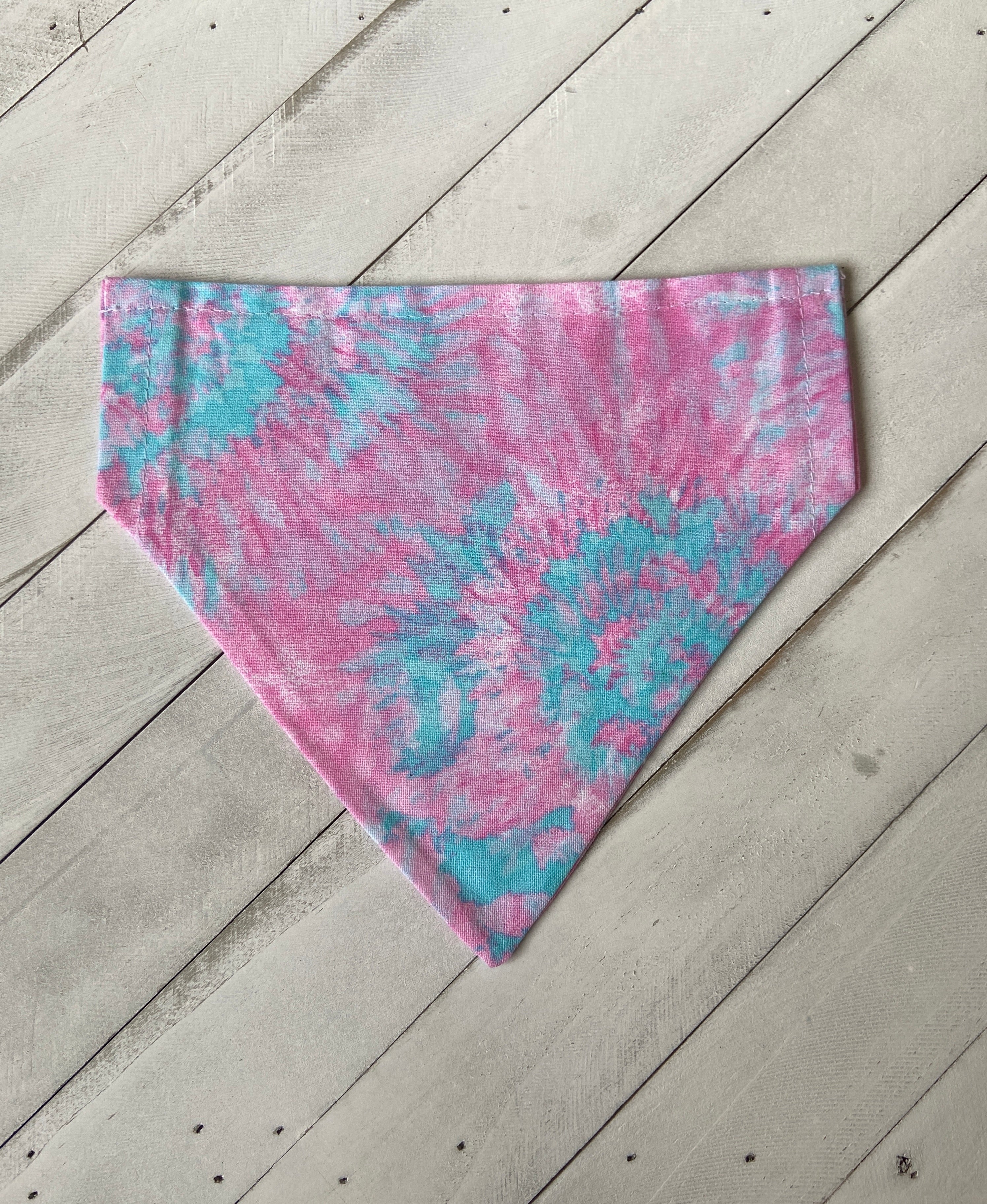 Pet Bandana - Tie-Dye Pink/Blue